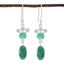 Indian-Emerald-Russian-Hina-Toi-et-Moi-Dangle-Green-92.5-Silver-Earring