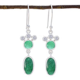 Indian-Emerald-Russian-Hina-Toi-et-Moi-Dangle-Green-92.5-Silver-Earring