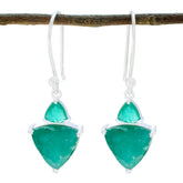 Indian-Emerald-French-Zoe-multiple-Dangle-Green-Silver-Earring