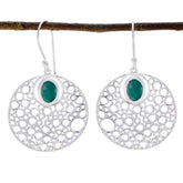 Indian-Emerald-Latin-American-Paula-Solitaire-Dangle-Green-925-Silver-Earring