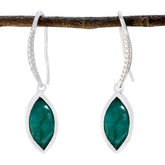 Indian-Emerald-Russian-Rosa-Solitaire-Dangle-Green-925-Sterling-Silver-Earring