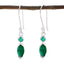 Indian-Emerald-French-Mathilde-Toi-et-Moi-Dangle-Green-Sterling-Silver-Earring