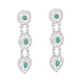 Indian-Emerald-Australian-Gabriela-Trilogy-Stud-Green-Sterling-Silver-Earring