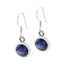 Iolite-Russian-Savannah-Solitaire-Dangle-Blue-925-Sterling-Silver-Earring