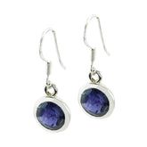 Iolite-Russian-Savannah-Solitaire-Dangle-Blue-925-Sterling-Silver-Earring