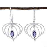 Iolite-German-Hanna-Solitaire-Dangle-Blue-925-Sterling-Silver-Earring