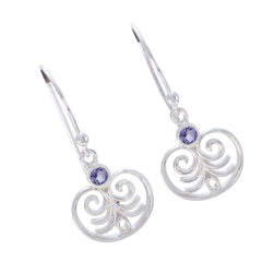 Iolite-Egyptian-Autumn-Solitaire-Dangle-Blue-92.5-Silver-Earring