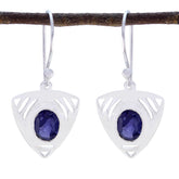 Iolite-American-Ava-Solitaire-Dangle-Blue-925-Sterling-Silver-Earring