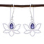 Iolite-Korean-Inès-Solitaire-Dangle-Blue-Silver-Earring