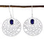 Iolite-Korean-Bella-Solitaire-Dangle-Blue-92.5-Silver-Earring