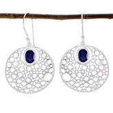 Iolite-Korean-Bella-Solitaire-Dangle-Blue-92.5-Silver-Earring
