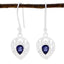 Iolite-Japanese-Bianca-Solitaire-Dangle-Blue-92.5-Silver-Earring