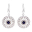 Iolite-Italian-Camilla-Solitaire-Dangle-Blue-Silver-Earring