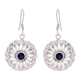 Iolite-Italian-Camilla-Solitaire-Dangle-Blue-Silver-Earring
