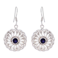 Iolite-Italian-Camilla-Solitaire-Dangle-Blue-Silver-Earring