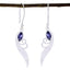 Iolite-Middle-Eastern-Charlotte-Solitaire-Dangle-Blue-925-Silver-Earring