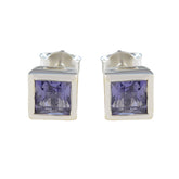 Iolite-American-Aiko-Solitaire-Stud-Blue-Silver-Earring