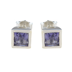 Iolite-American-Aiko-Solitaire-Stud-Blue-Silver-Earring