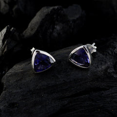 Iolite-Russian-Ellie-Solitaire-Stud-Blue-Silver-Earring