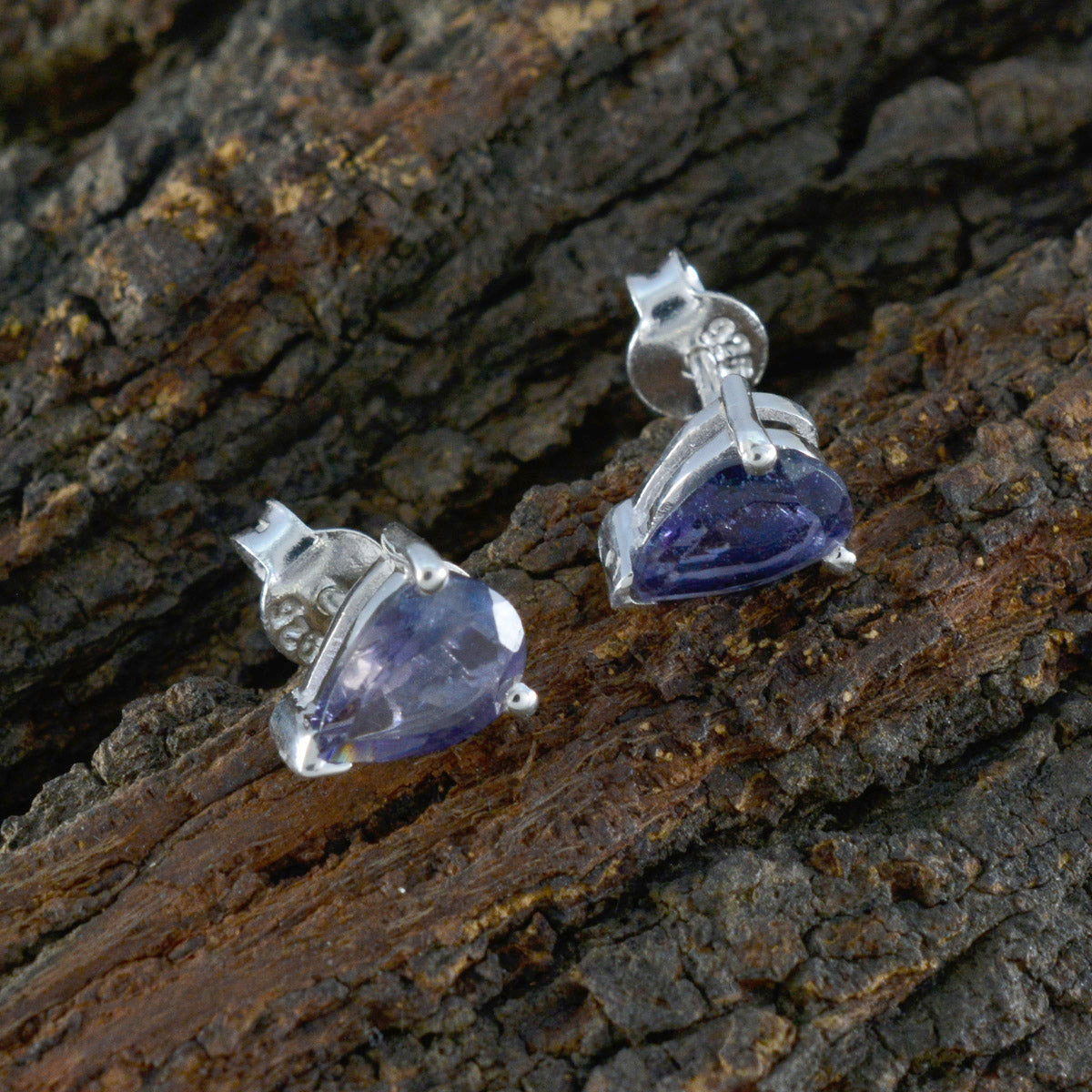 Iolite-African-Daniela-Solitaire-Stud-Blue-Sterling-Silver-Earring