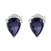 Iolite-African-Daniela-Solitaire-Stud-Blue-Sterling-Silver-Earring