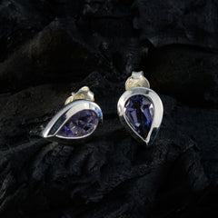 Iolite-African-Luisa-Solitaire-Stud-Blue-925-Sterling-Silver-Earring