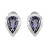 Iolite-African-Luisa-Solitaire-Stud-Blue-925-Sterling-Silver-Earring