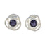 Iolite-American-Mei-Solitaire-Stud-Blue-Sterling-Silver-Earring