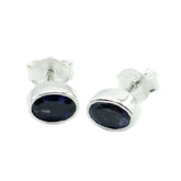 Iolite-American-Emma-Solitaire-Stud-Blue-Silver-Earring