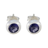 Iolite-Mexican-Elena-Solitaire-Stud-Blue-925-Silver-Earring