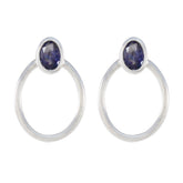 Iolite-Latin-American-Penelope-Solitaire-Stud-Blue-925-Sterling-Silver-Earring
