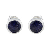 Iolite-Italian-Victoria-Solitaire-Stud-Blue-Silver-Earring