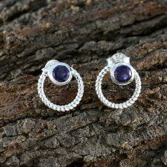 Iolite-American-Fernanda-Solitaire-Stud-Blue-92.5-Silver-Earring