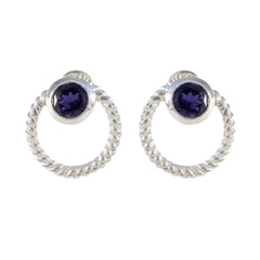 Iolite-American-Fernanda-Solitaire-Stud-Blue-92.5-Silver-Earring