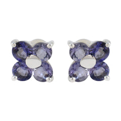 Iolite-Korean-Joaquina-multiple-Stud-Blue-Sterling-Silver-Earring