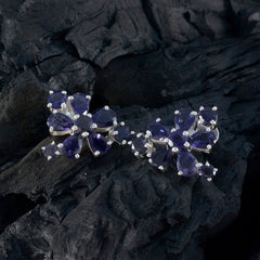 Iolite-Moroccan-Greta-multiple-Stud-Blue-Sterling-Silver-Earring