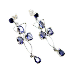 Iolite-Middle-Eastern-Giulia-multiple-Stud-Blue-Silver-Earring