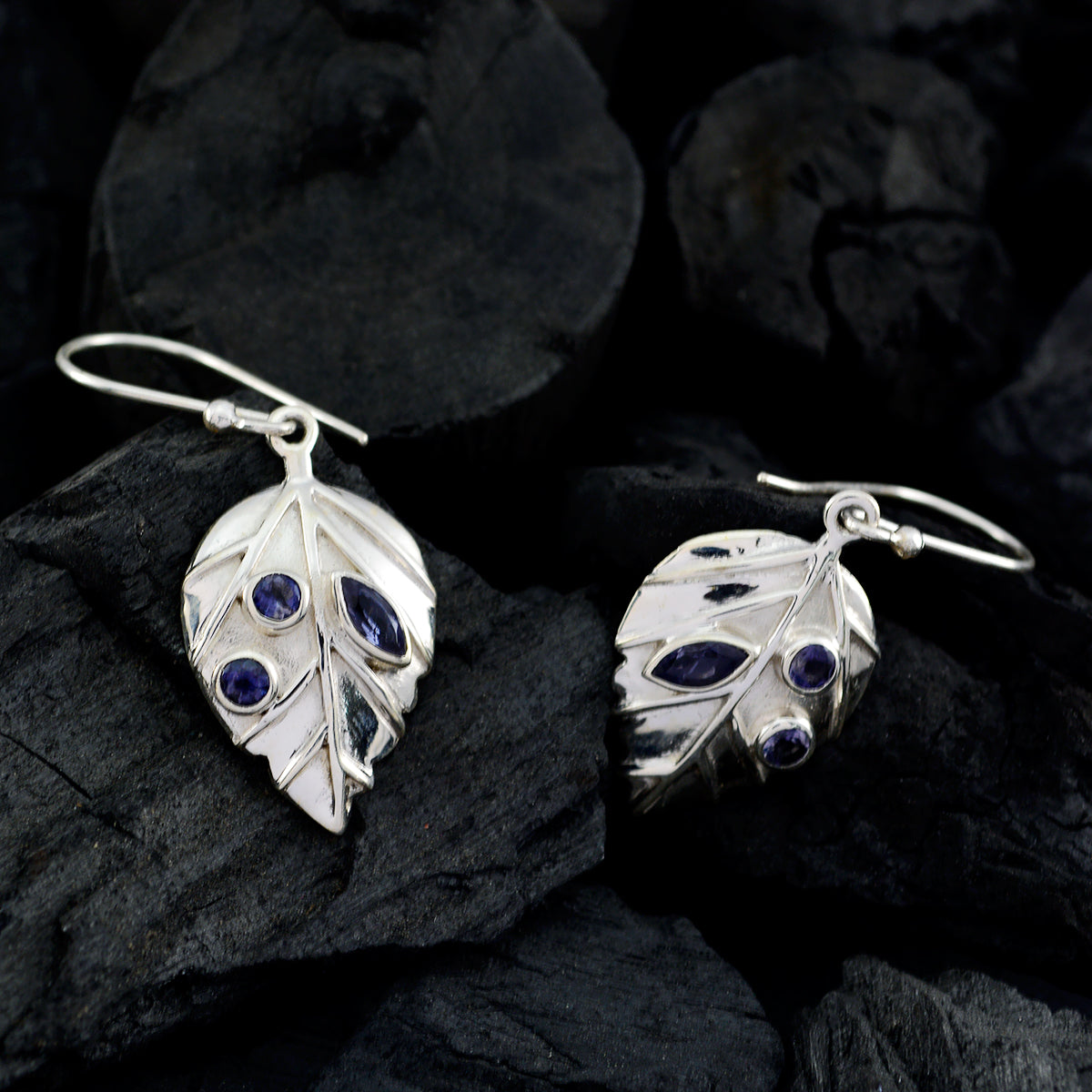 Iolite-Russian-Lucia-multiple-Dangle-Blue-925-Silver-Earring