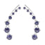 Iolite-Middle-Eastern-Sakura-multiple-EarCuff-Blue-925-Sterling-Silver-Earring