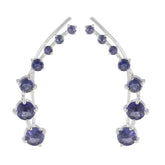 Iolite-Middle-Eastern-Sakura-multiple-EarCuff-Blue-925-Sterling-Silver-Earring
