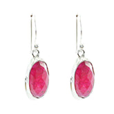 Indian-Ruby-German-Hazel-Solitaire-Dangle-Red-925-Sterling-Silver-Earring