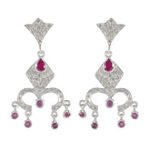 Indian-Ruby-Indian-Siti-multiple-Stud-Red-92.5-Silver-Earring