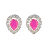Indian-Ruby-Spanish-Nayara-multiple-Stud-Red-92.5-Silver-Earring