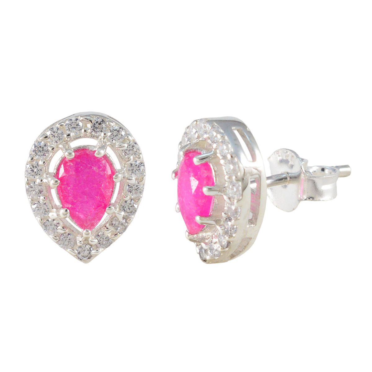 Indian-Ruby-Spanish-Nayara-multiple-Stud-Red-92.5-Silver-Earring