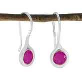 Indian-Ruby-Korean-Isabella-Solitaire-Dangle-Red-925-Silver-Earring