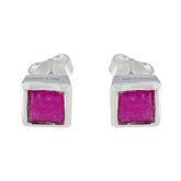 Indian-Ruby-American-Ana-Solitaire-Stud-Red-Silver-Earring