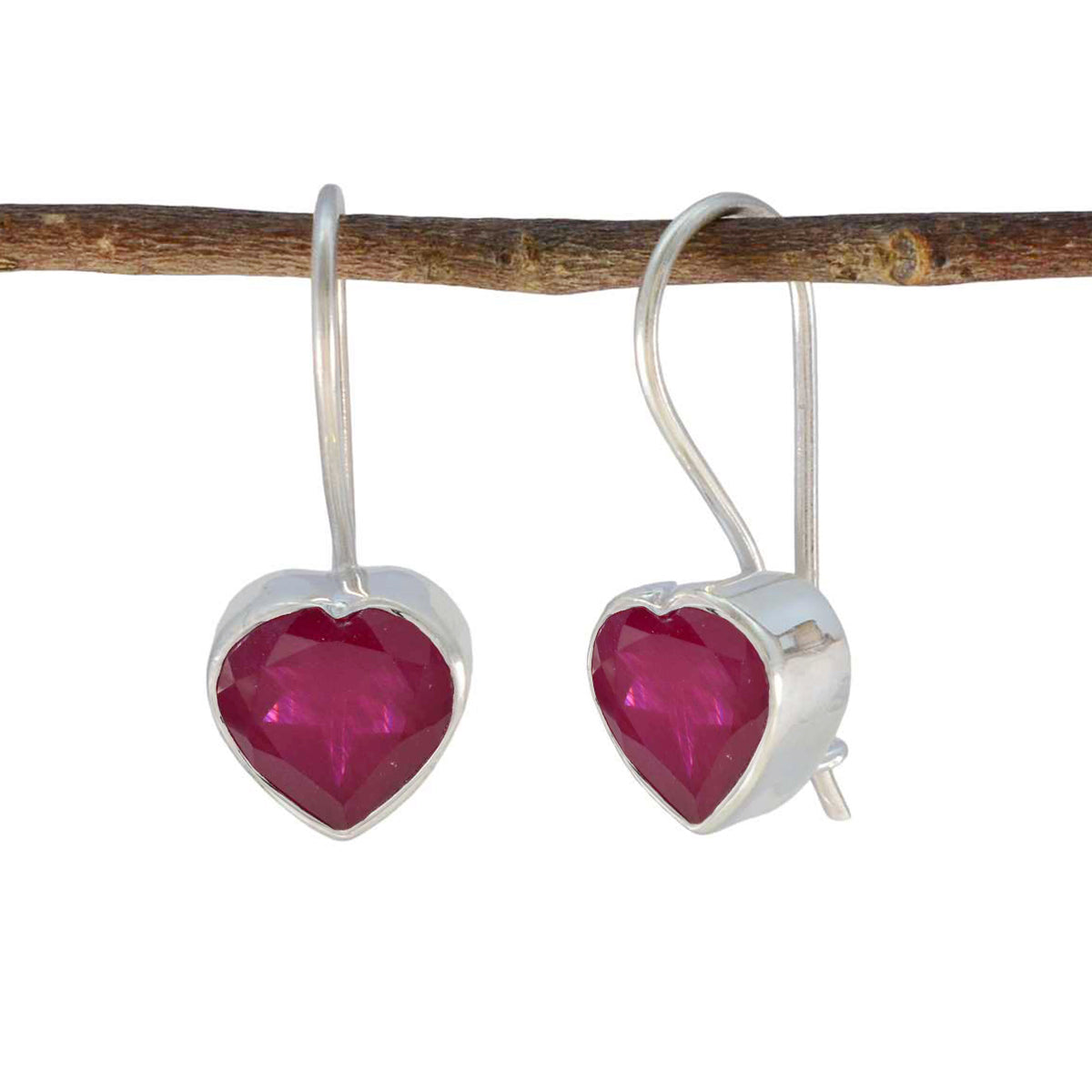 Indian-Ruby-Egyptian-Lucia-Solitaire-Dangle-Red-925-Silver-Earring