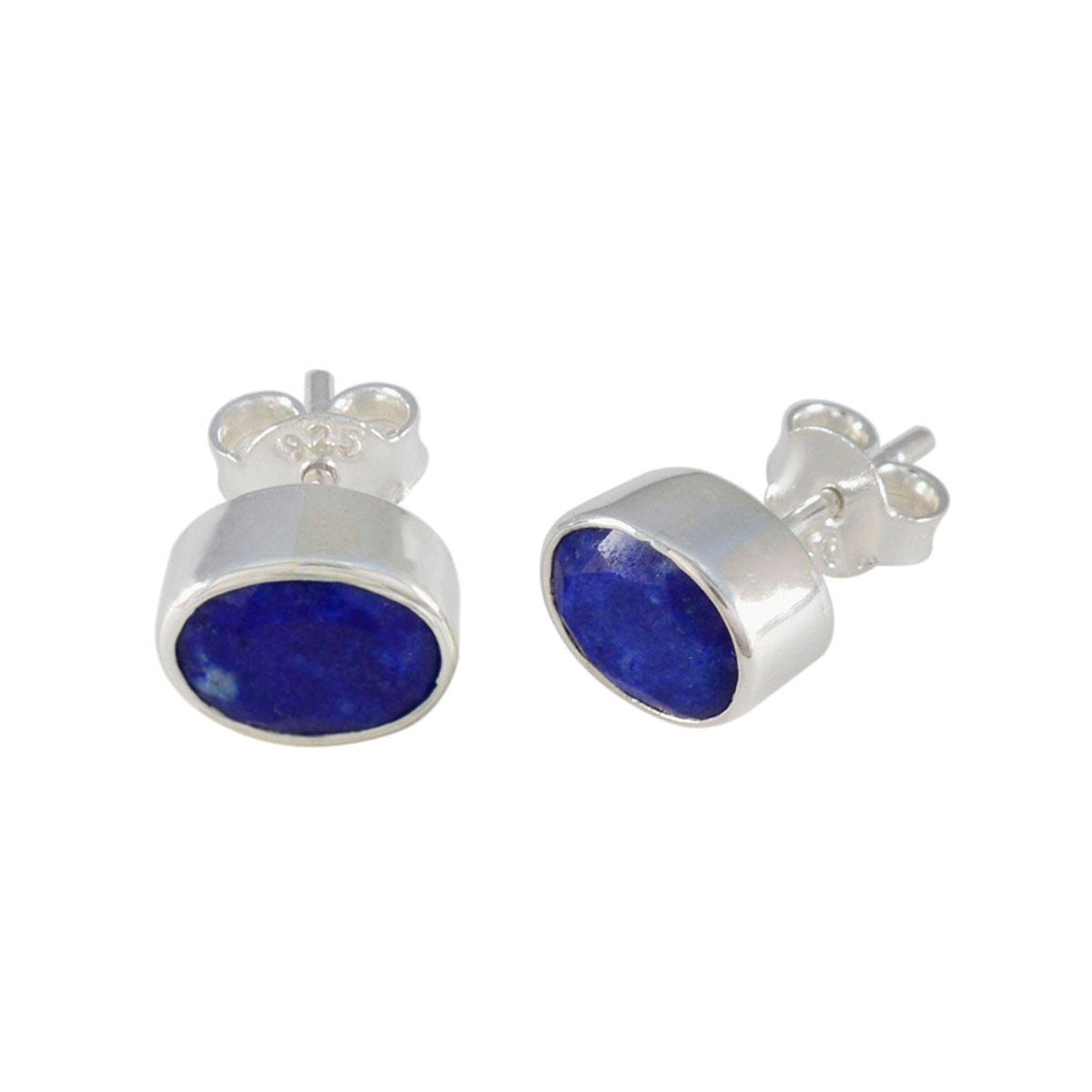 Indian-Blue-Sapphire-American-Ying-Solitaire-Stud-Blue-925-Silver-Earring