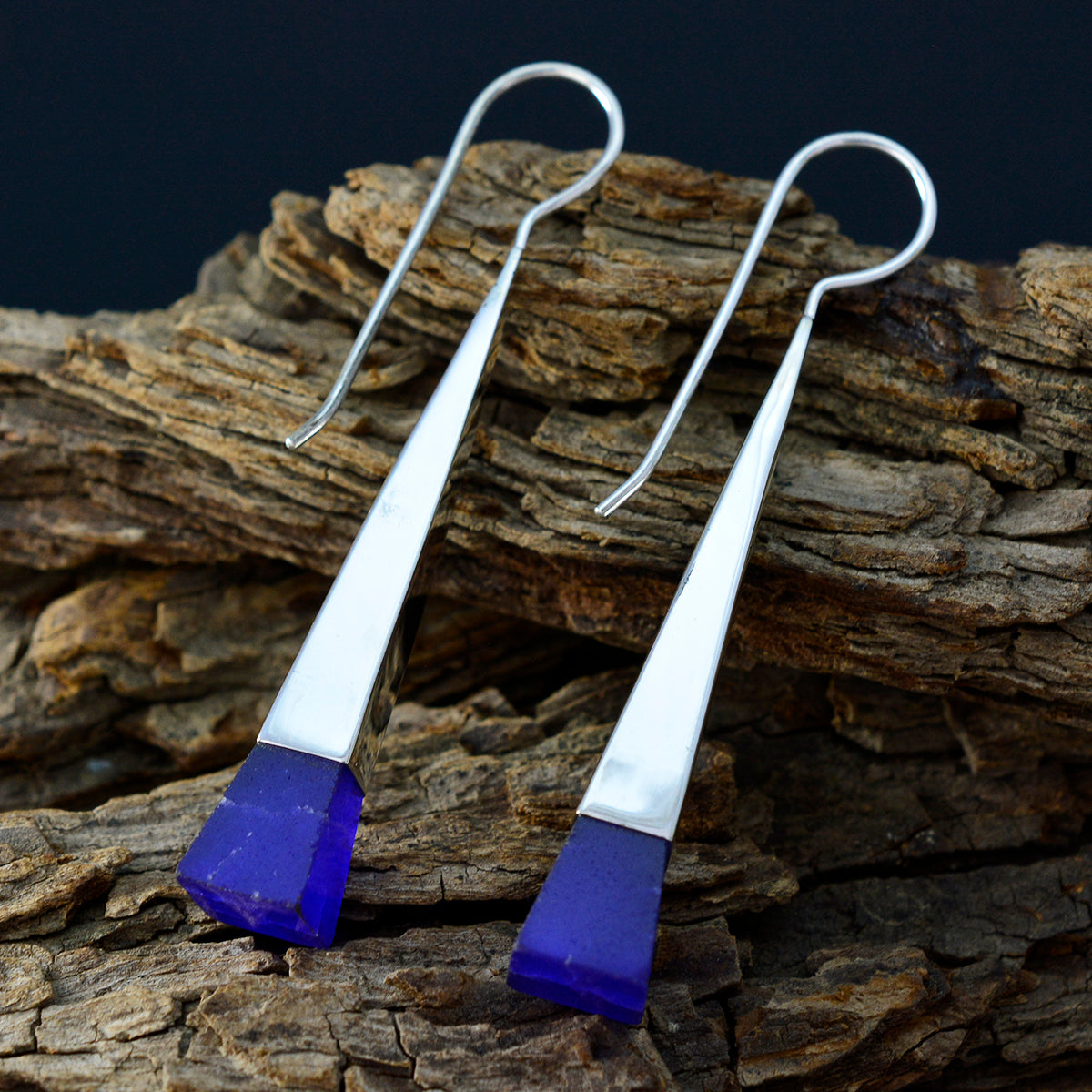 Multi-Russian-Penelope-Solitaire-Dangle-multicolor-Silver-Earring