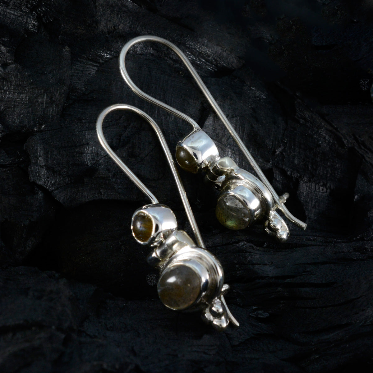 Labradorite-Spanish-Victoria-multiple-Dangle-Gray-92.5-Silver-Earring